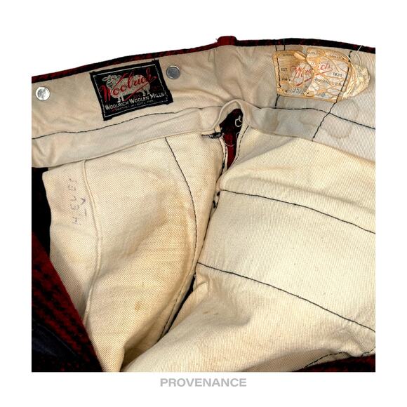 🔴 Woolrich Wool Hunting Pants Knickers - Red/Black Plaid 34 - Picture 9 of 9